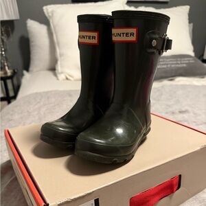 Hunter Original Kids Gloss Boots Dark Olive